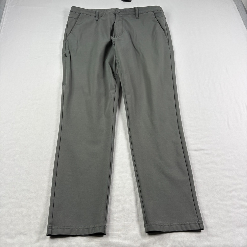 Bylt Everyday Pants 2.0 Mens 38x30 Gray Chino‎ Slim Stretch Golf Casual Preppy